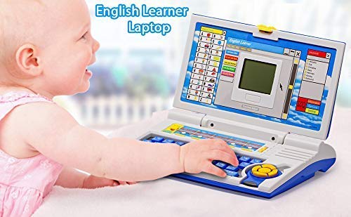 Educational Laptop for Kids Toys with Mouse Games 20 Fun Computer Activity Learning Toy for 2 3 4 5 Years Boys Girls Learn Letters Words Mathematics Music Logic Memory Tool -Blue