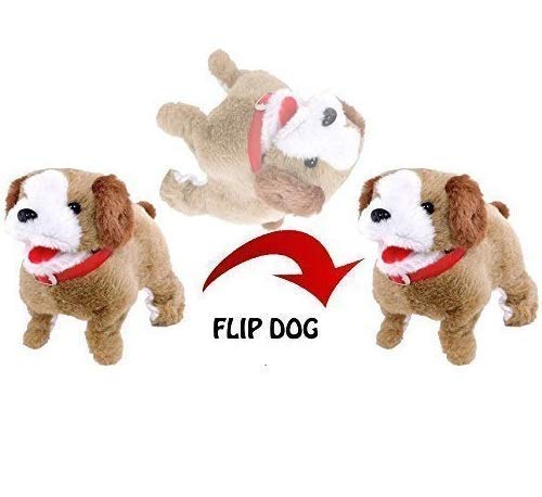 Jumping, Walking and Barking Dog Soft Toy Fantastic Puppy Battery Operated Back Flip Jumping Dog Jump Run Toy for Kid