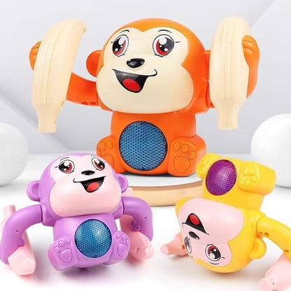 Battery Operated Voice Control Monkey Toy with Musical, Dancing, Spinning,Rolling and Sensor Feature for Gifts/Kids/Babies/Boys/Girls (colour as per stock)