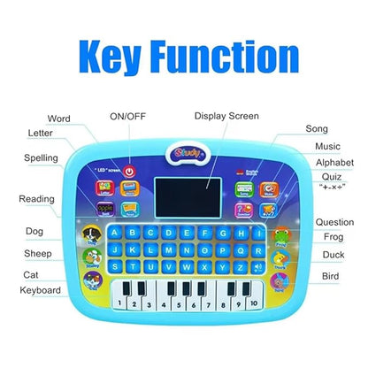 Gilli Educational Learning Kids Laptop Tablet Computer Plus Piano with led Screen Music Fun Toy Activities for Kids Toddlers (Age 1- 6 Year Old) to Learn Alphabet ABC/Numbers/Words (Colour as per stock)