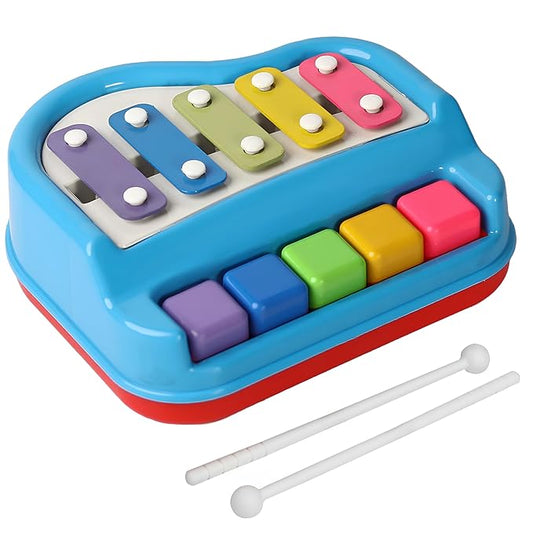 2 in 1 Multicolor Key in Clear & Crisp Tones | Piano & Xylophone, Non-Battery, Educational Musical Instruments Toyset for Kids, Toddlers, Boys & Girls