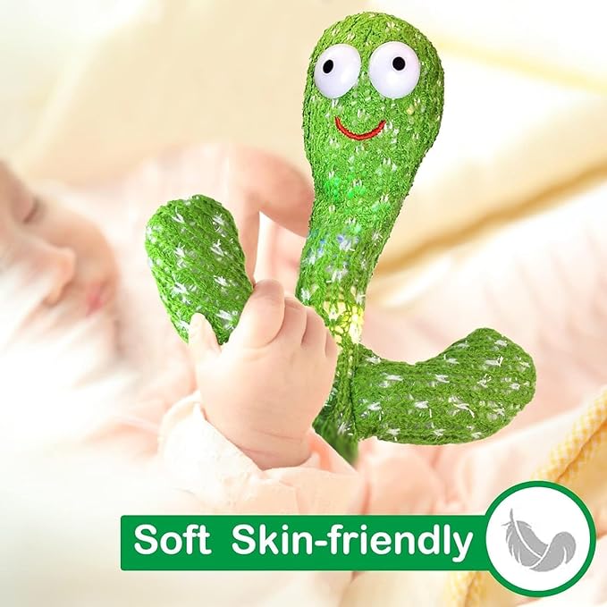 Rechargeable Toys Talking Cactus Baby Toys for Kids Dancing Cactus Toys Can Sing Wriggle & Singing Recording Repeat What You Say Funny Education Toys for Children Playing Home Decor for Kids