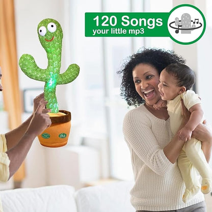 Rechargeable Toys Talking Cactus Baby Toys for Kids Dancing Cactus Toys Can Sing Wriggle & Singing Recording Repeat What You Say Funny Education Toys for Children Playing Home Decor for Kids