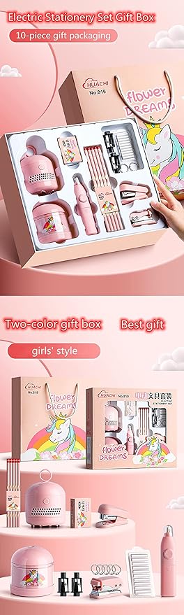 Gilli Electric Stationery Set Pink