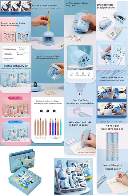 Gilli Electric Stationery Set Blue