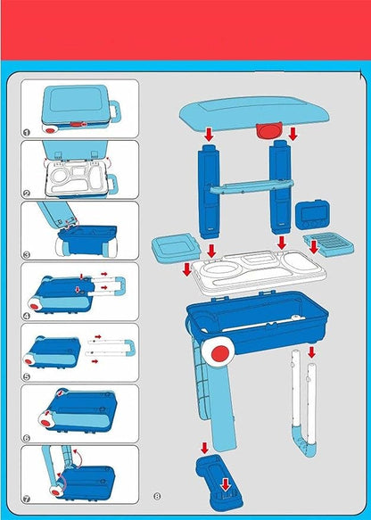 Premium Doctor Set 2 in 1 Trolley for Kids | Doctor Kids Luggage Real Action Play Set | Doctor Kit for Boys & Girls