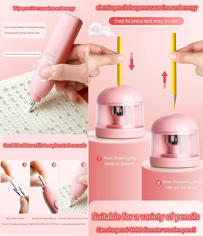 Gilli Electric Stationery Set Pink