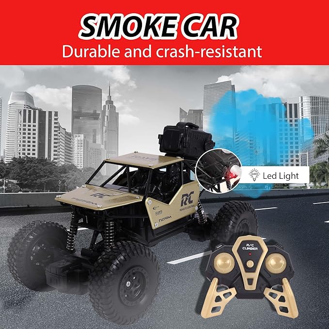 Gilli Remote Control  Die Cast Metal Rock Crawler 1:18 RC Car with mist smoke (Colour as per stock)