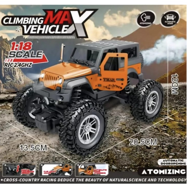 Remote Control Thar Rock Crawler Water Mist smoke High Speed 4 * 4 Toy Car (Colour as per Stock)